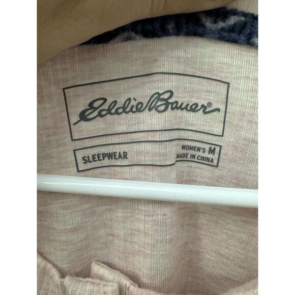 Eddie Bauer Sleepwear Womens Top Henley Scoop Waffle Knit Long Sleeve Gray M - Picture 4 of 6